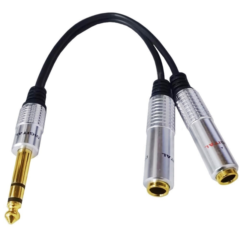 Audio Splitter Y - 6.35mm 1/4 inch TRS Stereo to