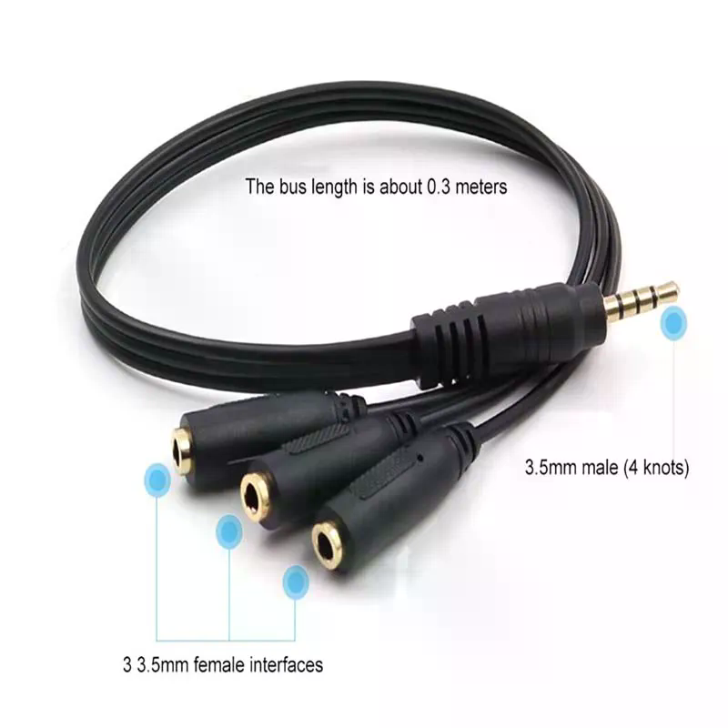 Earphone Splitter Jack - 3.5mm 3 3.5mm 1 3 Adapter