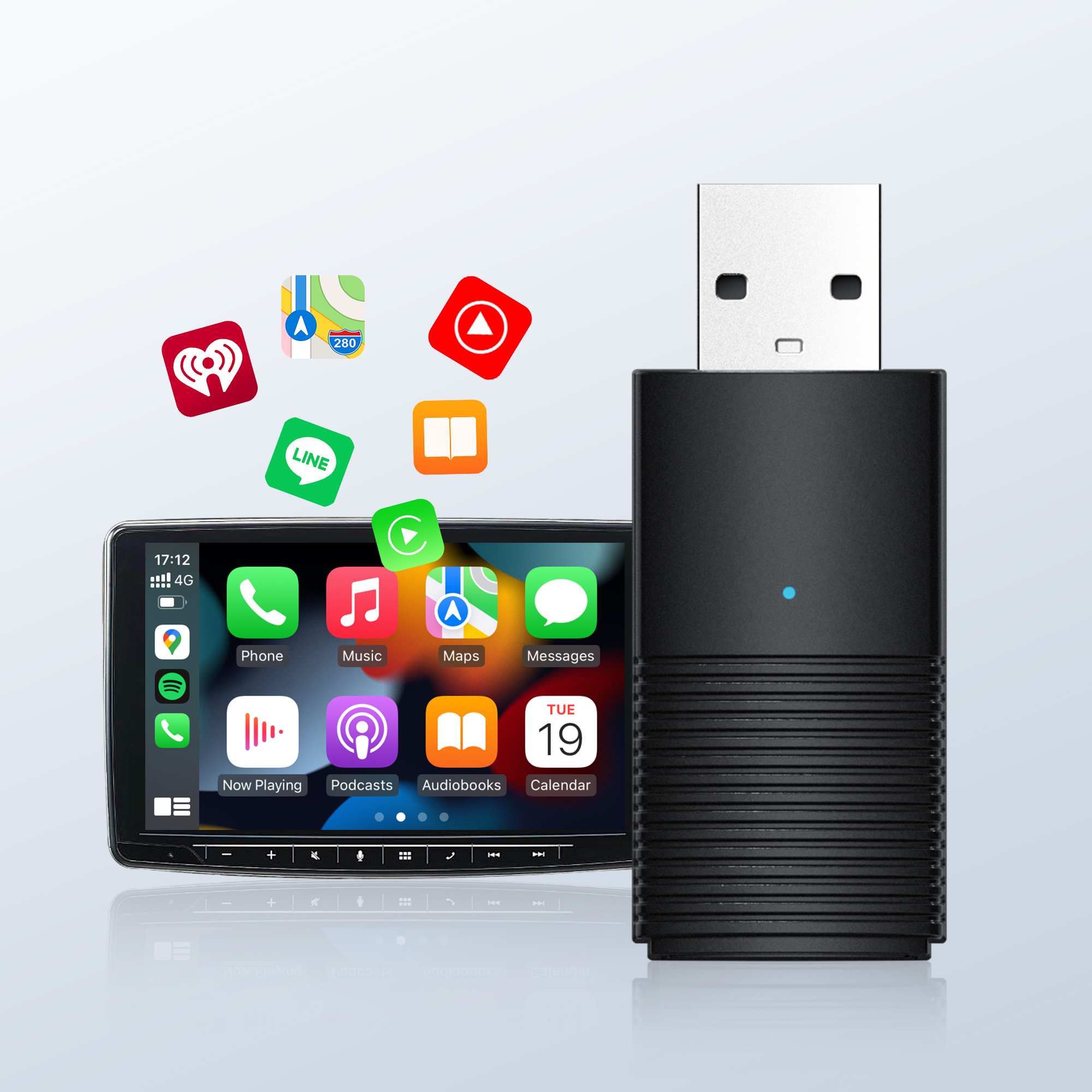 OTTOMOTION Mini Wireless CarPl - Bluetooth Adapter Receiver のレビューと価格