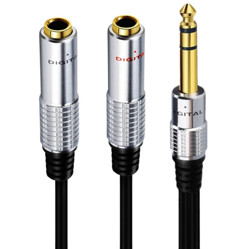 6.35mm 1/4 inch TRS Stereo to  - Audio Splitter Y のレビューと価格