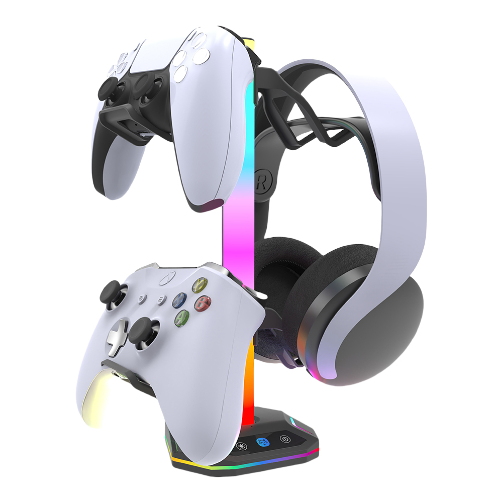 RGB Controller Stand For PS5/X - Headphone Stand Desk のレビューと価格