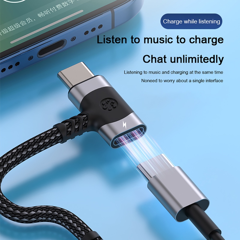 2 In 1 USB C To 3.5mm AUX Audi - Earphone Splitter Jack のレビューと価格