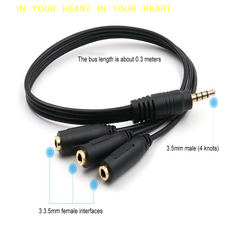 【X】3.5mm 3 Way Port Aux Multi  - Earphone Splitter Jack のレビューと価格