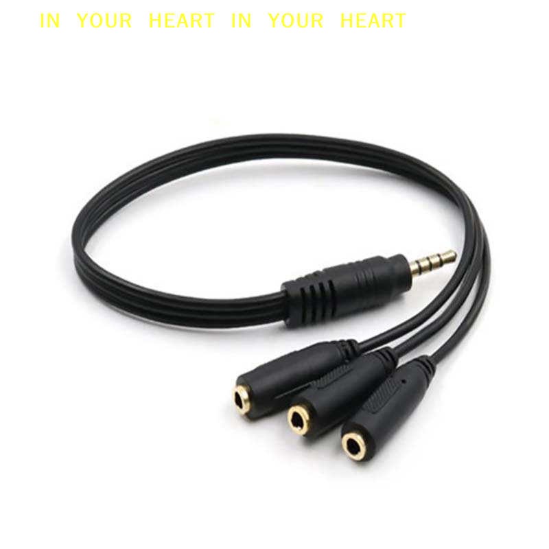 【X】3.5mm 3 Way Port Aux Multi  - Earphone Splitter Jack のレビューと価格
