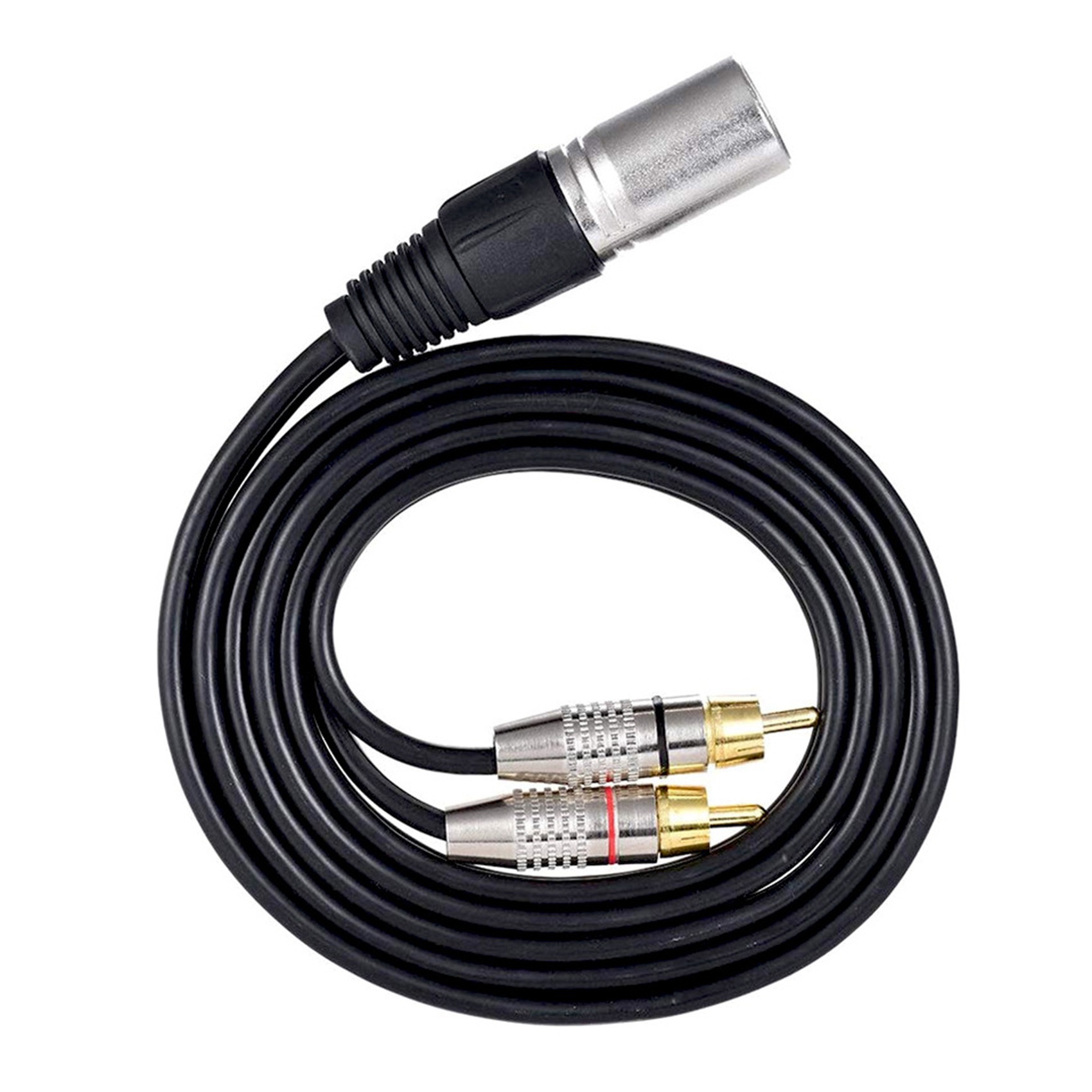 1 XLR Male to 2 RCA Male Plug  - Audio Splitter Y のレビューと価格