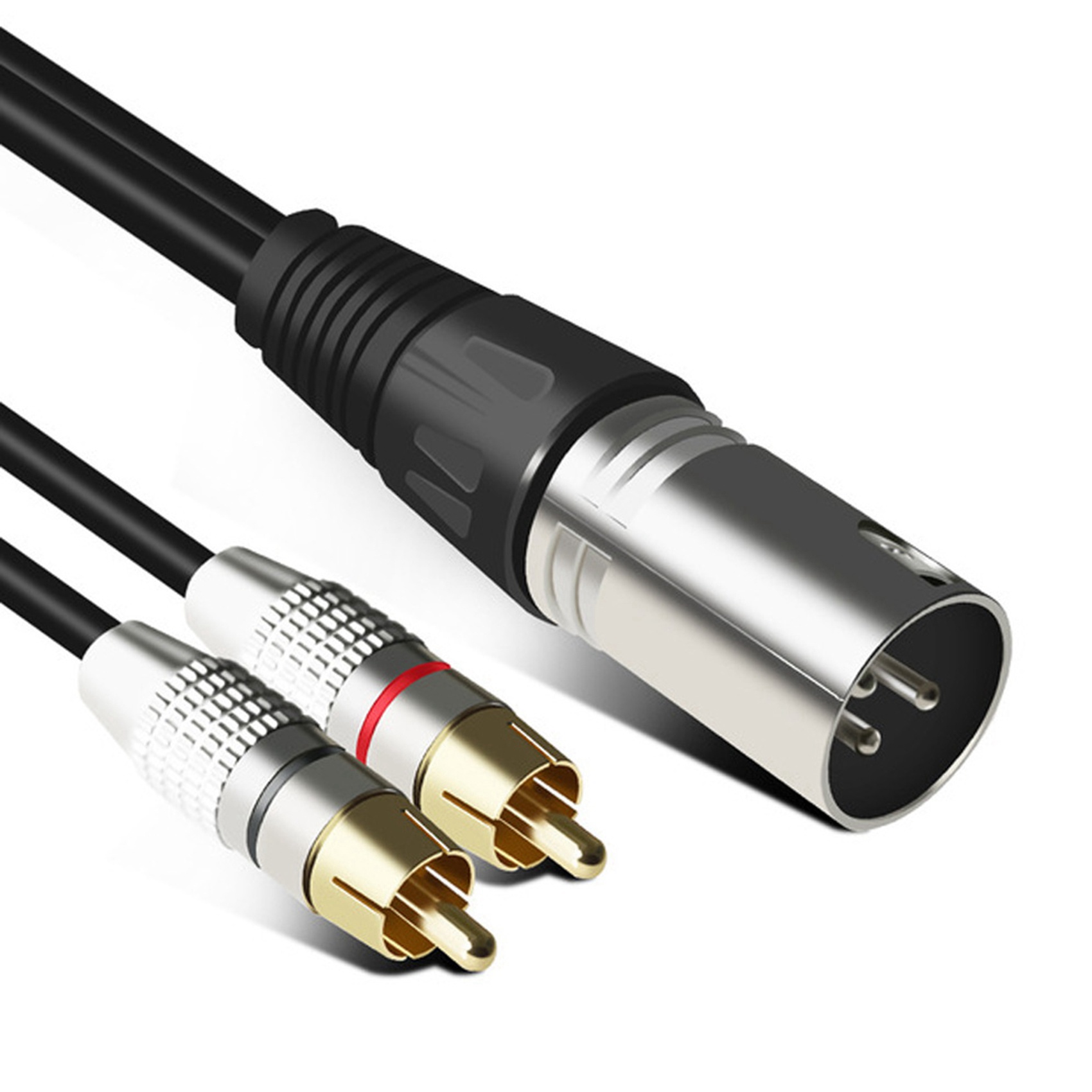 1 XLR Male to 2 RCA Male Plug  - Audio Splitter Y のレビューと価格