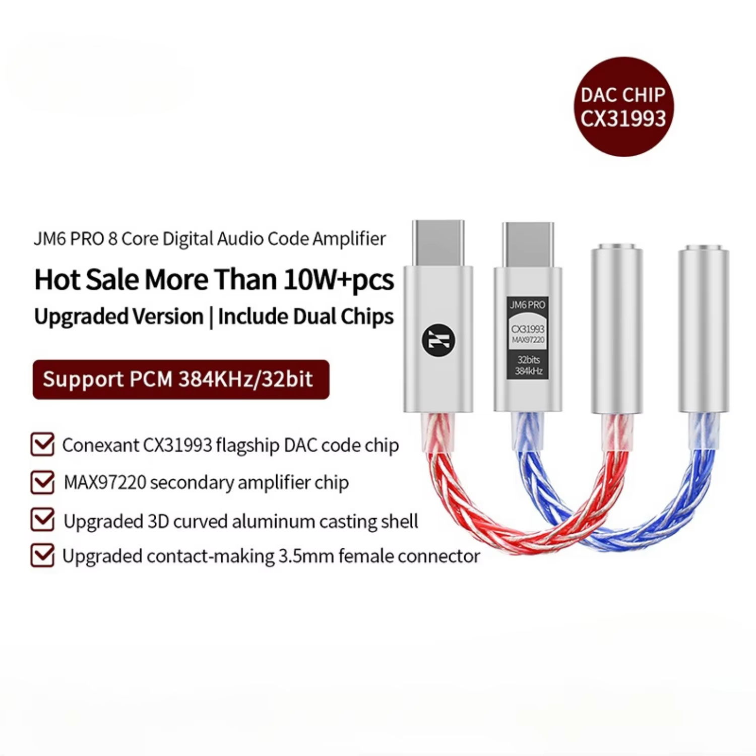 JCALLY JM6 Pro Type-C to 3.5mm - Usb C Earphone のレビューと価格