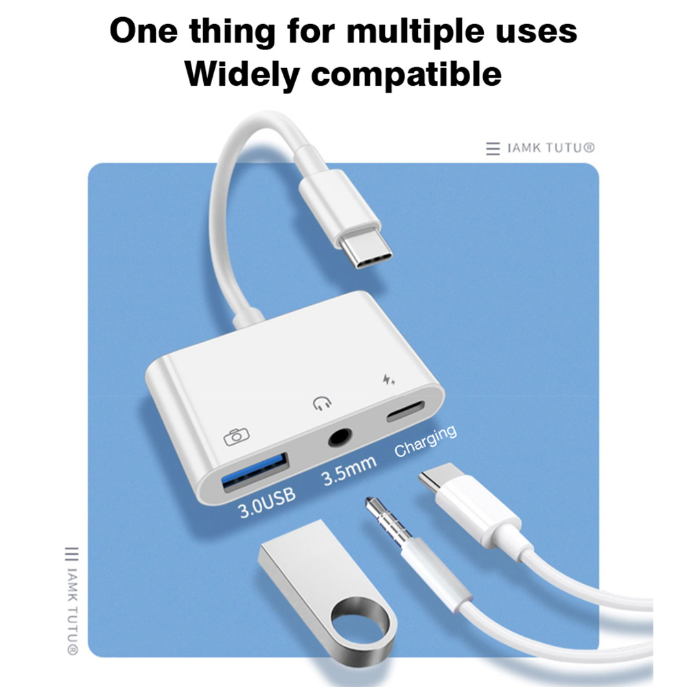 3 in 1 Type C to 3.5mm Jack Ea - Earphone Splitter Jack のレビューと価格
