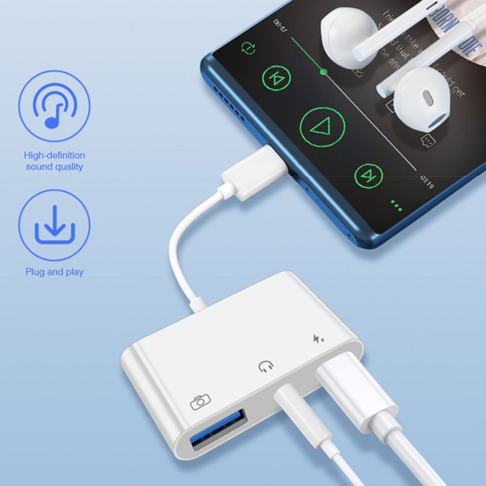 3 in 1 Type C to 3.5mm Jack Ea - Earphone Splitter Jack のレビューと価格