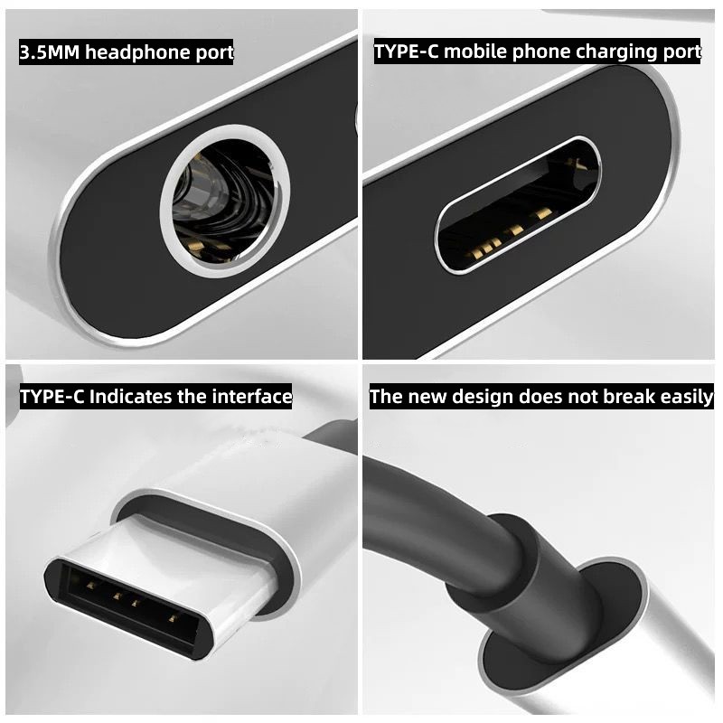 2 in 1 Audio Adapter Type C To - Audiophile Headphone Wired のレビューと価格