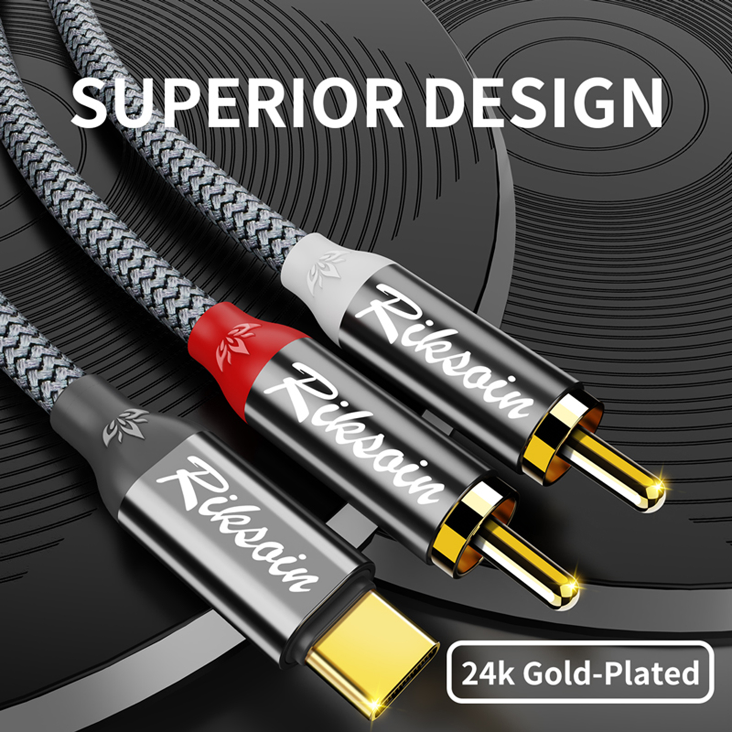 USB C to 2RCA Stereo Cable Y S - Audio Splitter Y のレビューと価格