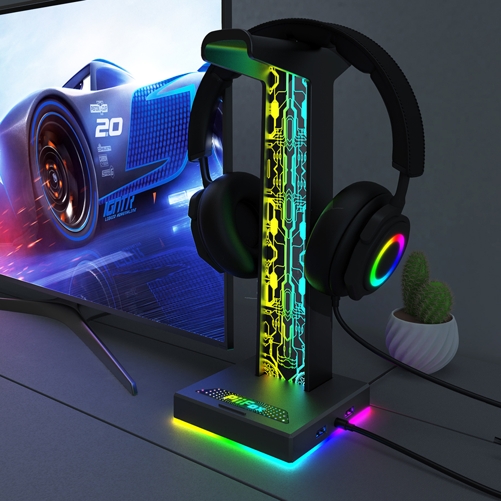 RGB Gaming Headphone Stand Dua - Headphone Stand Desk のレビューと価格