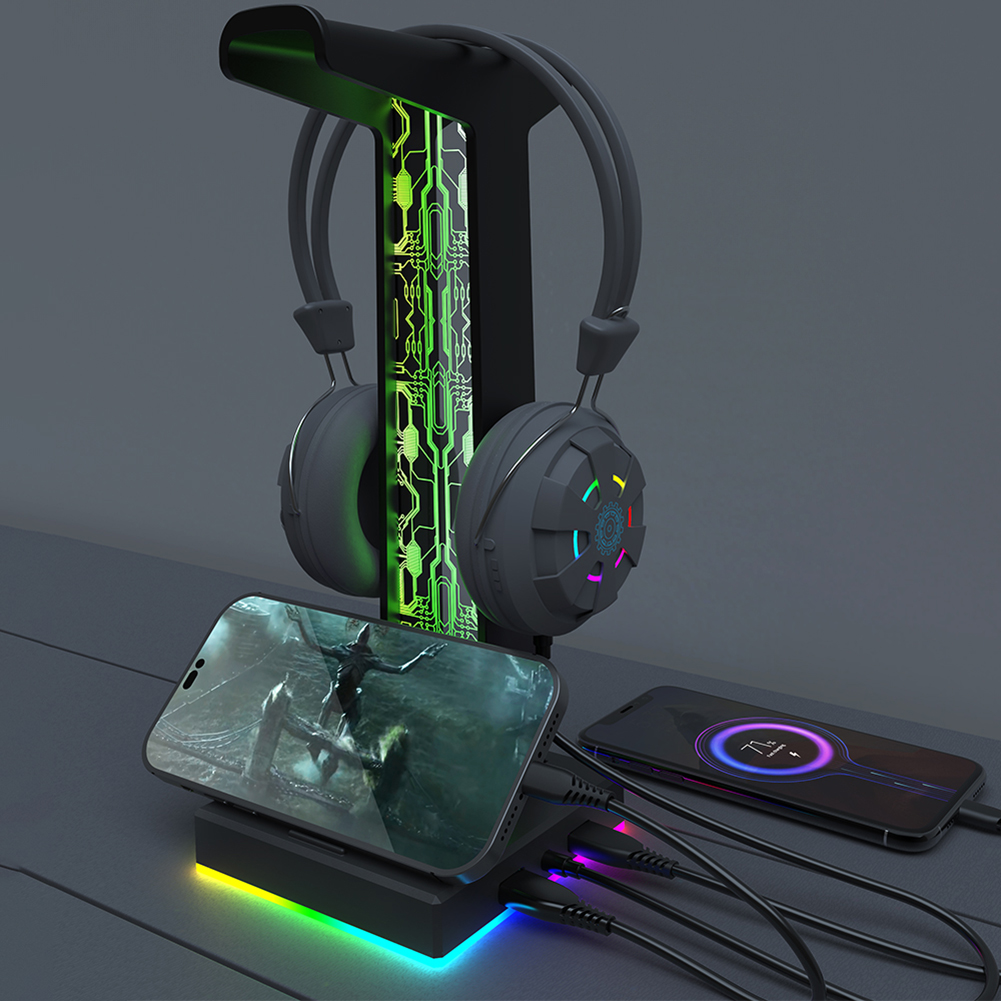 RGB Gaming Headphone Stand Dua - Headphone Stand Desk のレビューと価格