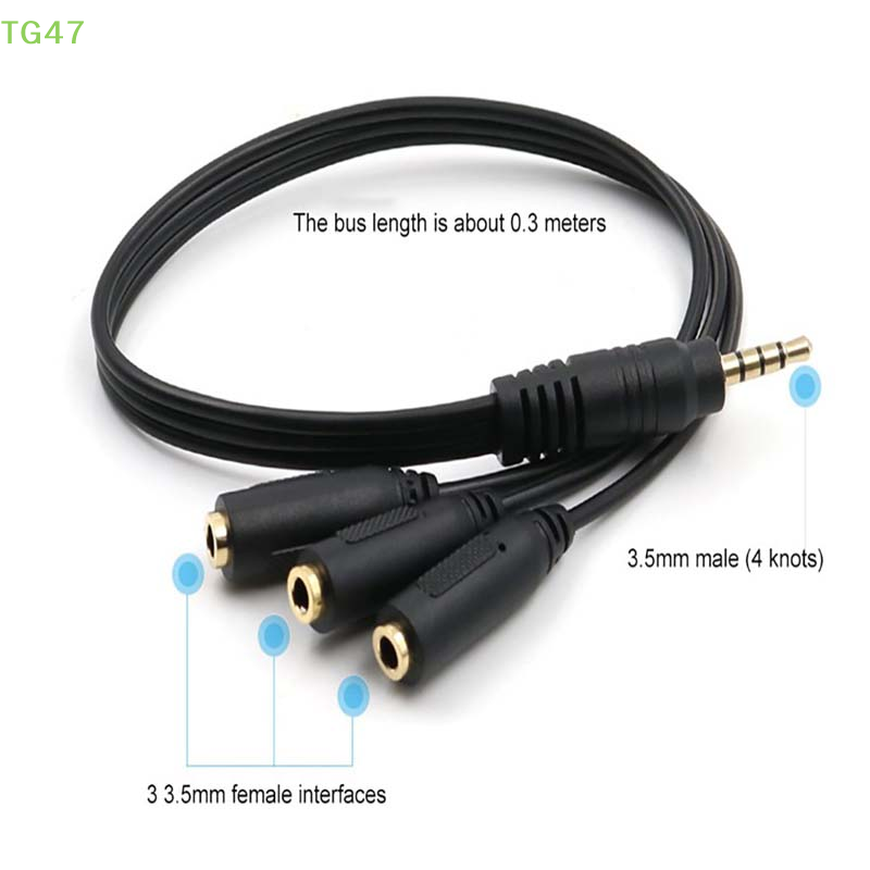 [Y]3.5mm 3 Way Port Aux Multi  - Earphone Splitter Jack のレビューと価格